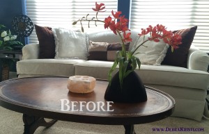 Before in Five Easy Ways to Update a Tired Room by Debra Kristi, author