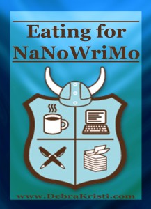 Header in Eating for NaNoWriMo by Debra Kristi, author